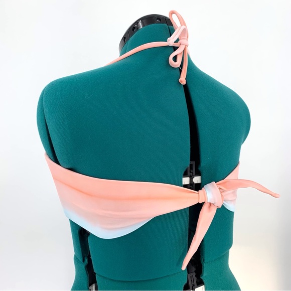 PQ Swim NWT Sunset Colour Block Bandeau Bikini Top, Large - Picture 3 of 16